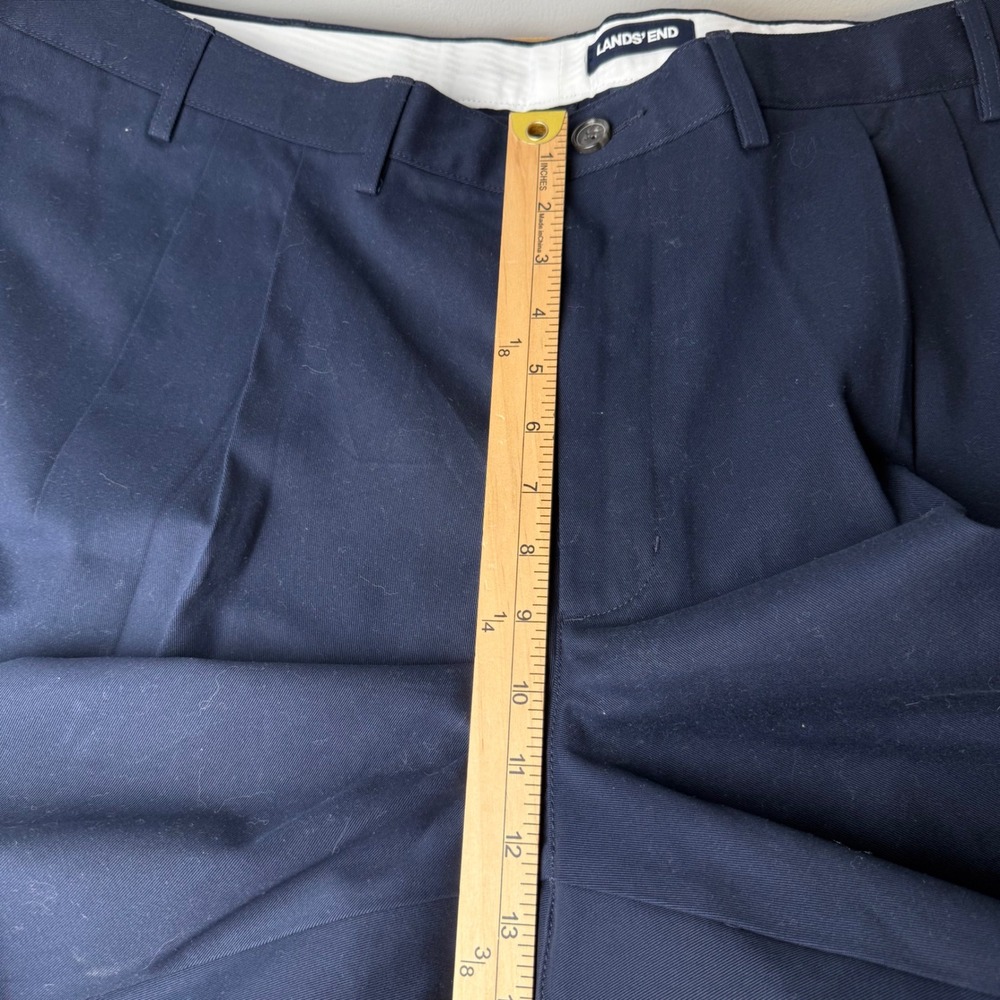 2 Pack Lands' End Mens Chino Shorts 44 Traditional Dbl Pleated Old Money Golf - Picture 9 of 15